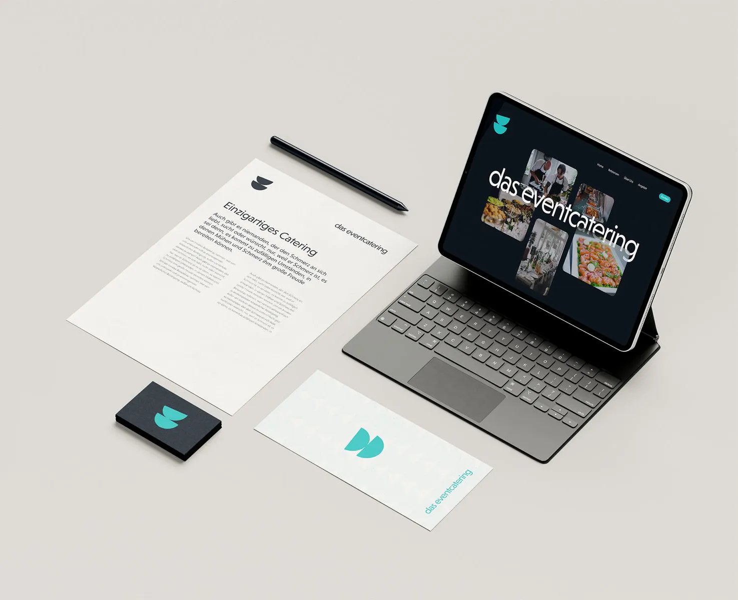 Branding und Webpräsenz: Mockup einer Kundenwebsite